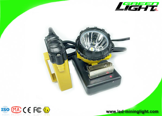 25000 Lux Mining Cap Lamp IP68 Tahan Air Aluminium SAMSUNG Baterai LED Isi Ulang Headlamp Anti-statis