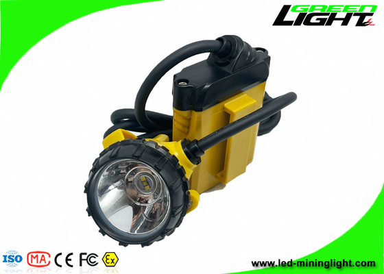 IP68 Waterproof Corded LED Mining Cap Lamp 25000 Lux Rechargeable Headlamp 10400MAh Baterai SAMSUNG untuk Tambang Bawah Tanah