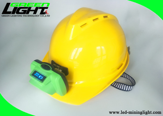 Portable Rechargeable LED Headlamp Green Hard Shell Dengan Layar OLED