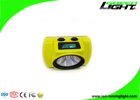 18000Lux Layar OLED LED Miner Headlamp Magnetic USB Isi Ulang ABS / PC Lamp Body