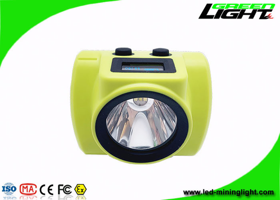 800mA Cordless Cap Lamp 18000lux 6.8Ah Panasonic Baterai Li Ion Layar OLED Isi Ulang Lampu Penambang Silicone ABS