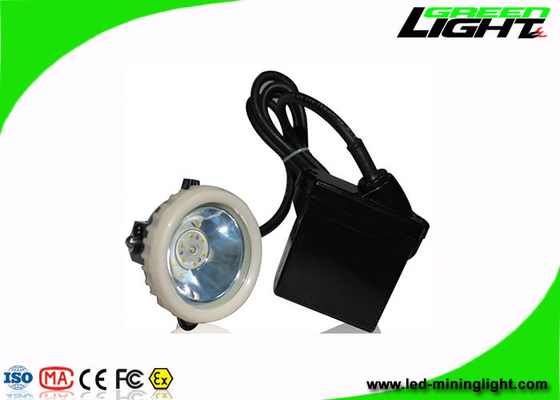 6.6Ah Led Miners Cap Lamp Corded Anti Explosive 10000lux Isi Ulang Lithium Ion IP67 Tahan Air