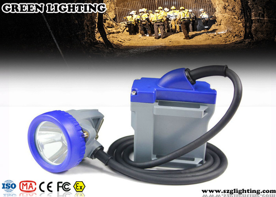 Lampu Penambang LED Isi Ulang Keselamatan Kabel 10000 Lux 3W Lampu Utama Daya Tinggi