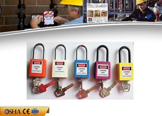 38 mm Shackle Safety Lockout Padlocks, ABS Material Safety Padlock