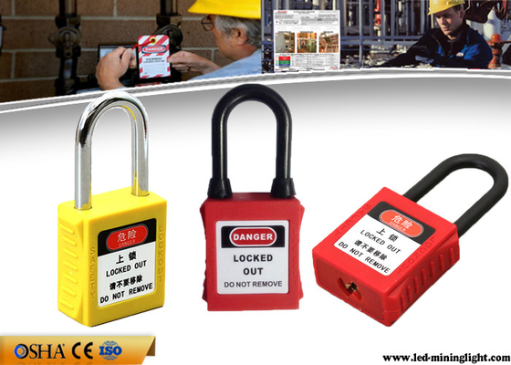 Nylon Shackle ABS Lock Body Safety Lockout Gembok dengan Bahasa yang Disesuaikan