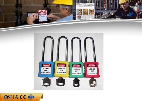 126g ABS Safety Lockout Padlocks Persetujuan CE ATEX 76 Mm Steel Shackle