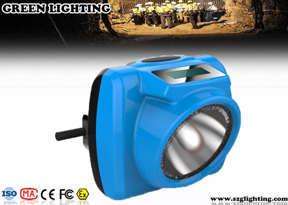 IP68 ATEX Isi Ulang Lampu Topi Keras Led Dengan Layar OLED 6.2Ah Baterai