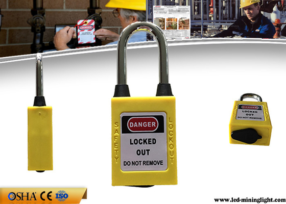 OEM 38mm Steel Dustproof Industrial Safety Lockout Gembok dengan Kunci Serupa