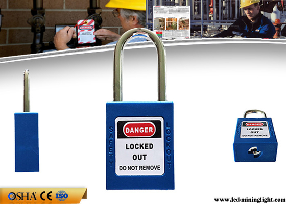 Loto Equipment 38mm Steel Shackle Blue Color Safety Lockout Padlocks