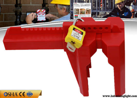 Kunci Katup Industri Merah yang Dapat Disetel Keluar Osha Standard 6 Gembok Tersedia