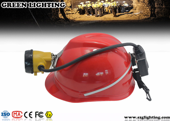 6.8Ah Semi Corded CREE LED Mining Light Dengan Lampu Peringatan Belakang 15000 Lux