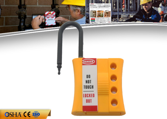 ZC-K46 Baru Non-konduktif Nylon Locknshackle 6mm penguncian pengunci, kuning pengait