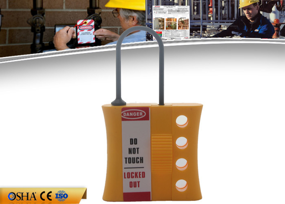 ZC-K45 Baru Non-konduktif Nylon Locknshackle 3mm penguncian penguncian, kuning pengait