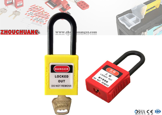 Nylon Shackle ABS Lock Body Safety Lockout Gembok dengan Bahasa yang Disesuaikan