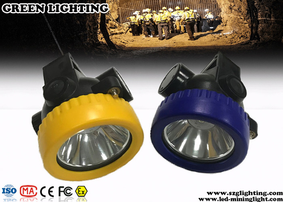 3.7V Lampu Helm Penambang Isi Ulang 100000 Jam Rentang Umur 4000 Lux Kecerahan