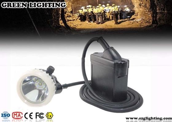 Anti Explosive Corded Cree Led Headlamp Isi Ulang Dengan Kapasitas Baterai 6.6Ah