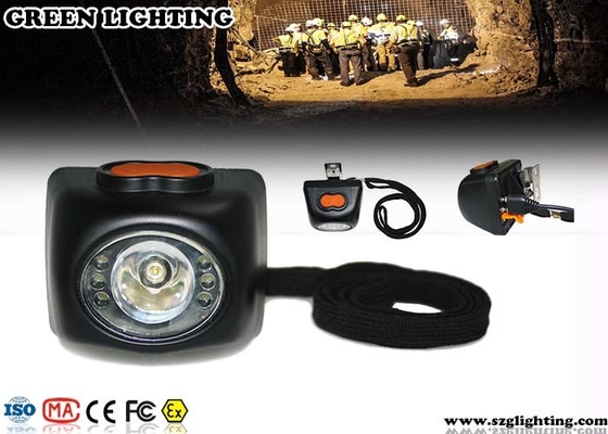4000 Lux Brightness Mining Cap Lights Dengan Layar OLED Baterai Li-Ion 4.5Ah