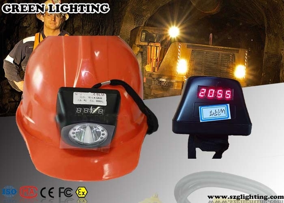 4000 Lux Brightness Mining Cap Lights Dengan Layar OLED Baterai Li-Ion 4.5Ah