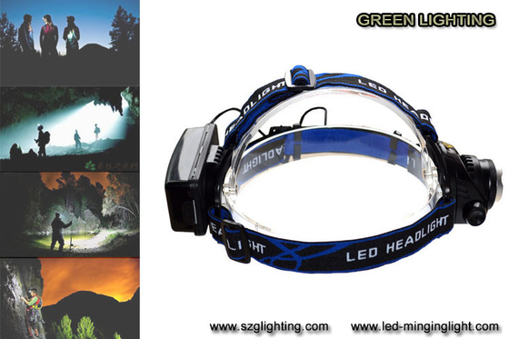1000lumen CREE XML T6 LED headlamp isi ulang dengan tempat pencahayaan yang dapat disesuaikan