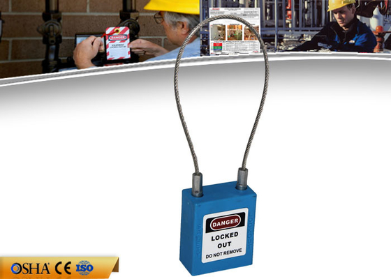 ZC-G31 Steel 3.2mm 150mm Cable Safety Lockout Padlock Dengan Non-konduktif