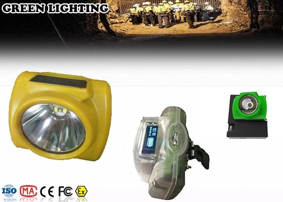 IP68 3.1Ah Headlamp LED Isi Ulang Dengan Layar OLED 6000 Lux Brightness