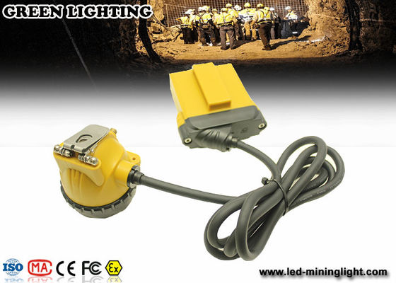 Yellow KL12LM 25000lux Mining penambang dijalin dgn tali Penambang lampu 4 level pencahayaan dengan baterai 12 ah