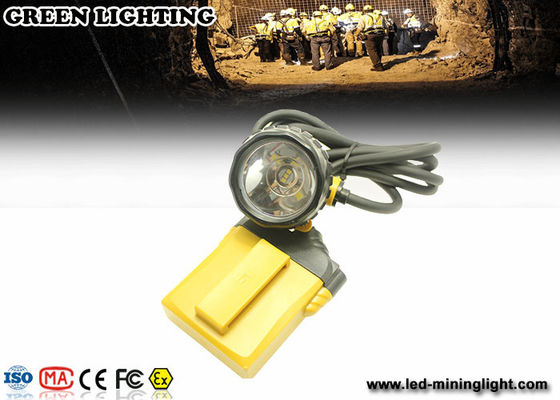 Yellow KL12LM 25000lux Mining penambang dijalin dgn tali Penambang lampu 4 level pencahayaan dengan baterai 12 ah