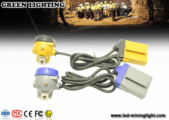 Yellow KL12LM 25000lux Mining penambang dijalin dgn tali Penambang lampu 4 level pencahayaan dengan baterai 12 ah