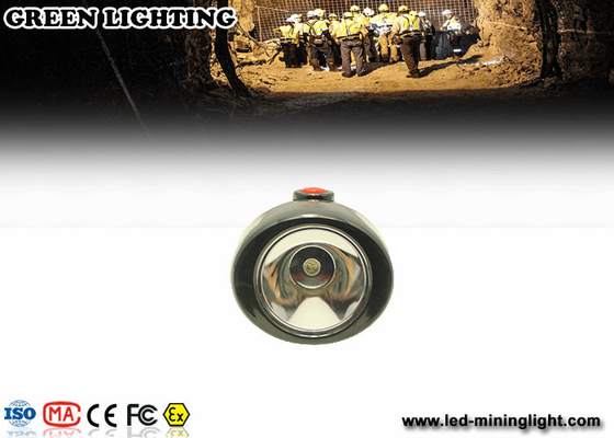 Black OEM Anti-Explosive Rechargeable Miners Headlamp 13000 LUX Kecerahan Tinggi