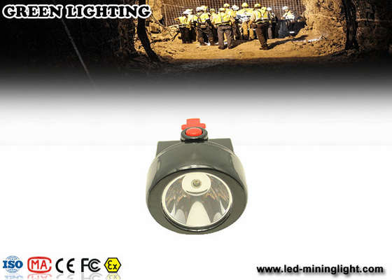 Black OEM Anti-Explosive Rechargeable Miners Headlamp 13000 LUX Kecerahan Tinggi