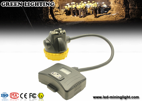 376G Yellow Water Proof Underground Led Miners Cap Lamp Dengan Kecerahan Kuat 8000lux