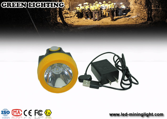 Lampu depan topi keras anti ledakan tanpa inti warna-warni 6000 Lux, arus lampu utama 230 mA