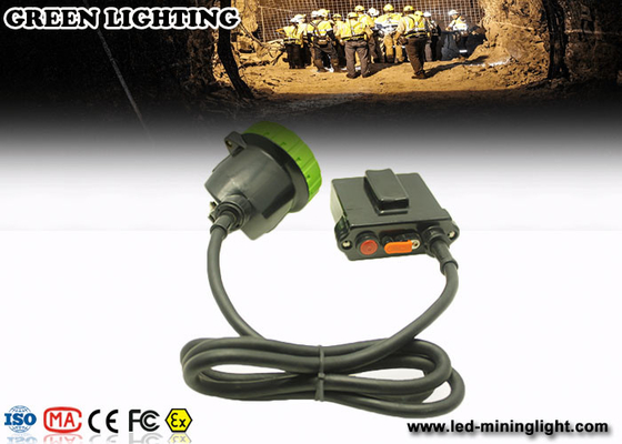 Green IP67 1500ma Cordless Mining Lights, 650lum Mining Cap Lights Isi Ulang
