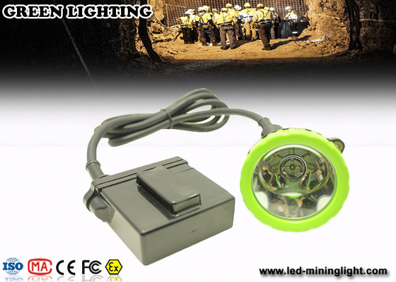 Green IP67 1500ma Cordless Mining Lights, 650lum Mining Cap Lights Isi Ulang