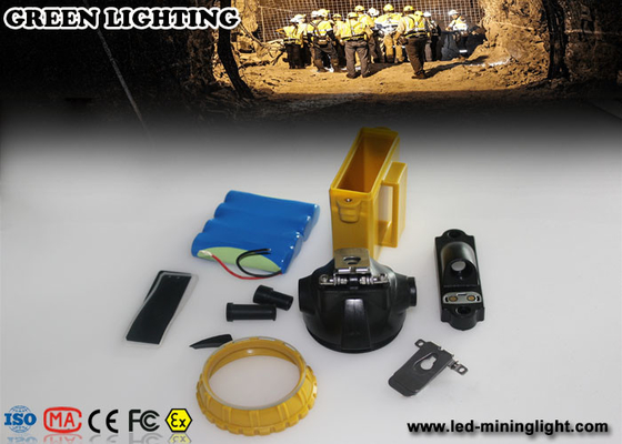 25000 Lux 12Ah Battery 3W LED Coal Mining Lights dengan 4 Tingkat Pencahayaan