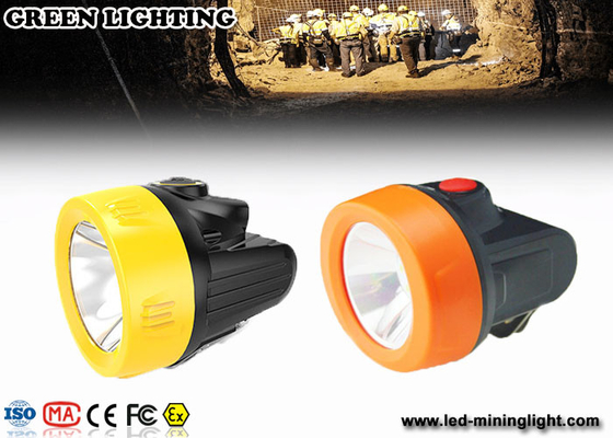 2.8Ah Baterai Lithium-ion IP68 LED Miners Headlamp untuk Topi Keras dengan Kait Baja Bergerak