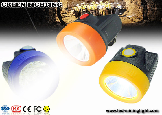 2.8Ah Baterai Lithium-ion IP68 LED Miners Headlamp untuk Topi Keras dengan Kait Baja Bergerak