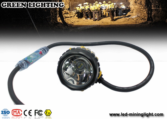 3.7V baterai li-ion 25000lux lampu tutup penambang yang dapat diisi ulang dengan LED indikator kabel