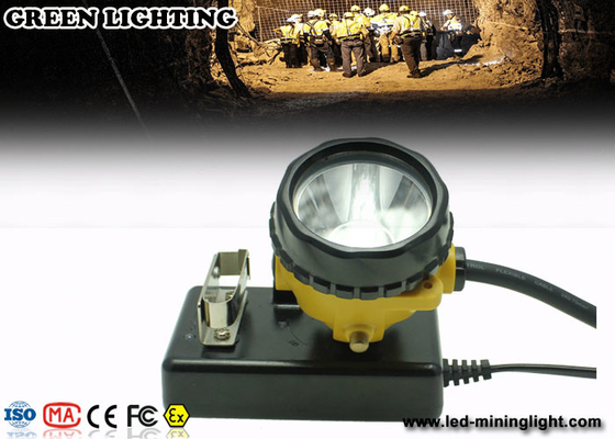 Lampu Pertambangan Bawah Tanah ABS IP68 Isi Ulang LED Headlamp Dengan Lampu Peringatan