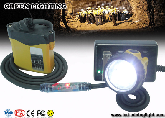 25000 Lux Waterproof LED Mining Light Dengan Peringatan Lampu Merah pada Kabel