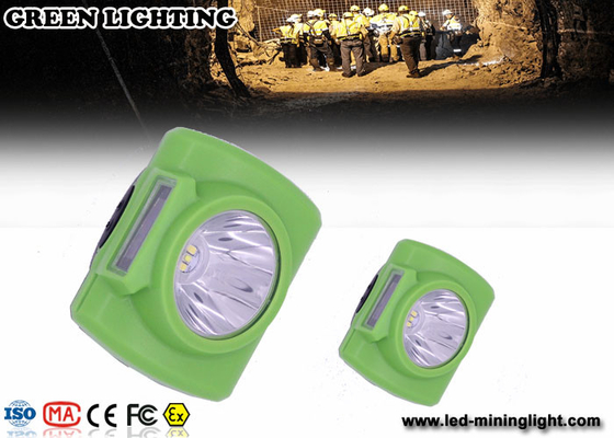 Green Led Mining Headlamp, Lampu Depan Terowongan Bawah Tanah Bukti Peledak Terang