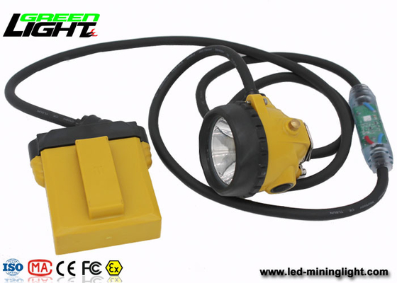 Explosion Proof IP 68 LED Mining Lamp dengan Security Cable Light, 28000 Lux Miners Cap Lamp