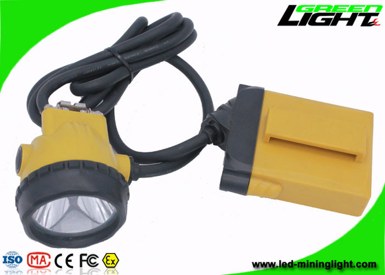 25000 Lux Isi Ulang Lampu Penambangan LED Headlamp Explosion Proof dengan Baterai Li-Ion 10,4 Ah