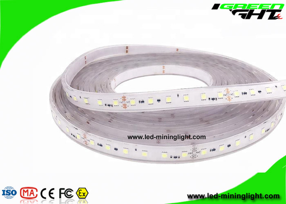 Lampu Strip Fleksibel LED Tahan Air Putih Dingin Untuk Pencahayaan Keselamatan Tambang Bawah Tanah