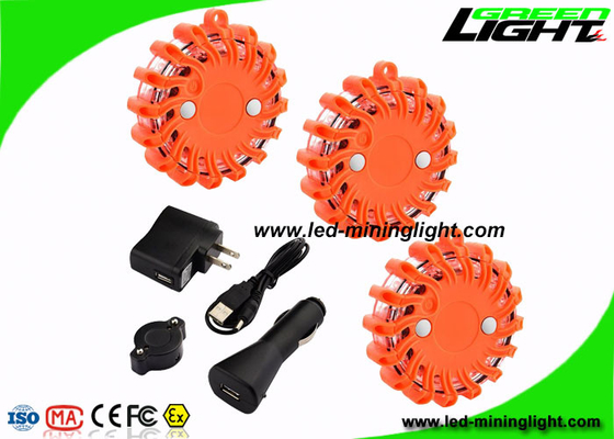 Magnetic Mount Led Warning Light Flare Jalan LED Shockproof Isi Ulang untuk Mobil
