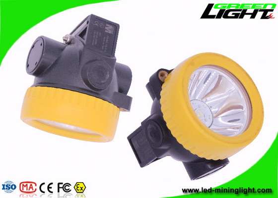 ABS Material LED Mining Cap Lamp Efisiensi Tinggi 4000 Lux Brightness