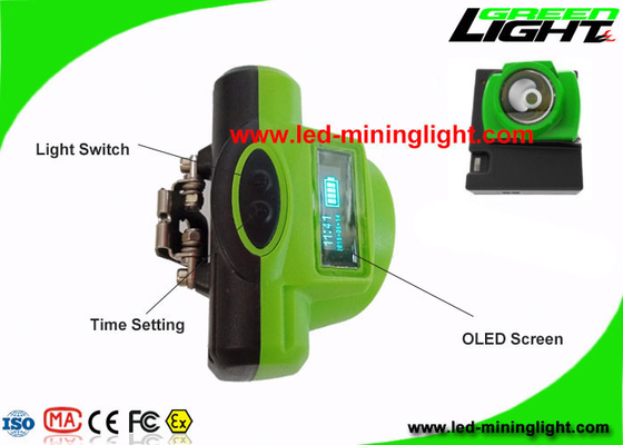 Lampu Tutup Penambangan LED Isi Ulang Dengan Layar OLED Cradle / Pengisi Daya USB