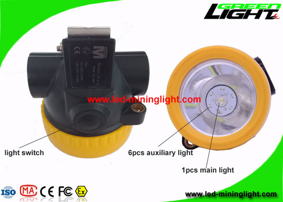 Lampu Topi Tambang LED Nirkabel Warna Kuning Untuk Berkemah / Berburu / Memancing