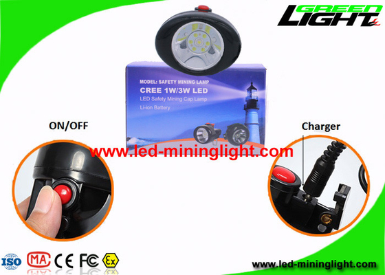 Lampu Tambang Tanpa Kabel 3.7V 450mA 10000 Lux Moisture Proof Dengan Warna Hitam