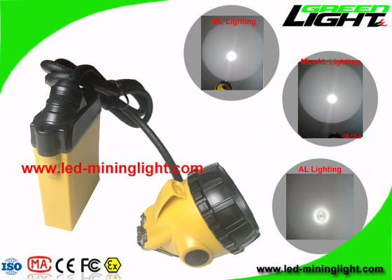 25000 Lux LED Mining Headlamp, 10.4Ah Safety Miners Cap Lamp Explosion Proof
